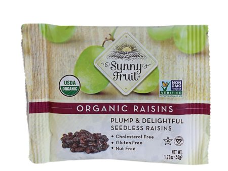 Sunny Fruit | Organic Raisins Snack Packs | 50g For Cheap