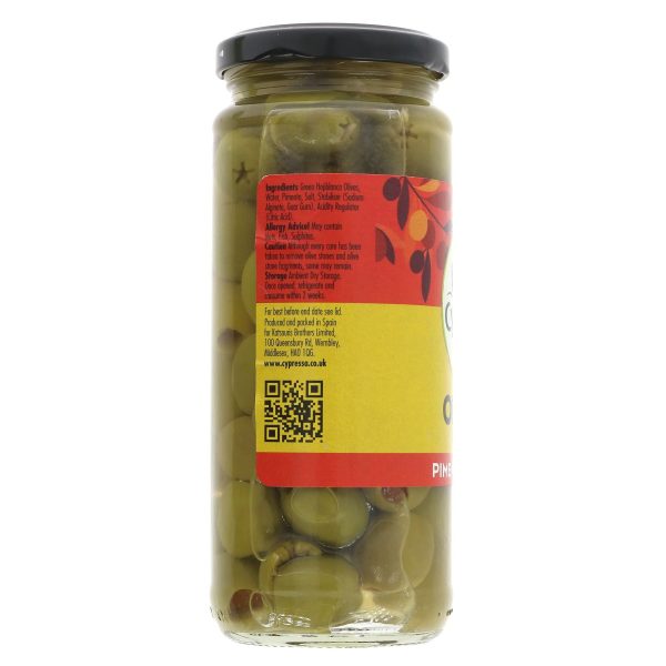 Cypressa | Stuffed Pimento Olives | 340G For Sale