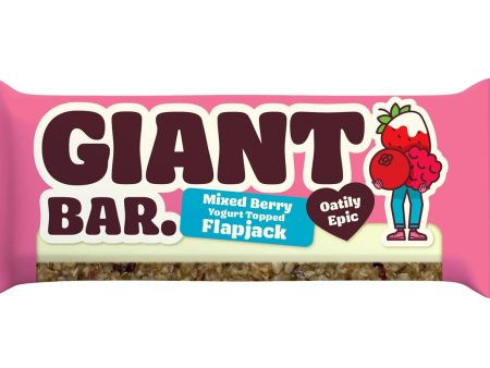 Ma Baker | Giant Bar Berry Yogurt Topped Flapjack | 90g For Cheap