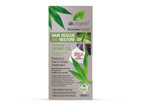 Dr Organic | Hemp Hair Scalp Treatment Mousse | 150ml Supply