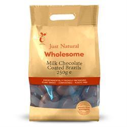 Just Natural Wholesome | Milk Chocolate Coated Brazils 250g | 250g Fashion