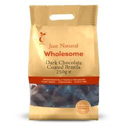 Just Natural Wholesome | Dark Chocolate Coated Brazils 250g | 250g on Sale