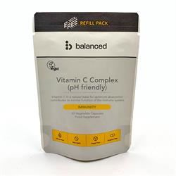 Balanced | Vitamin C Complex (pH Friendly) 30 Veggie Caps - Refill Pouch | 30 capsule For Cheap