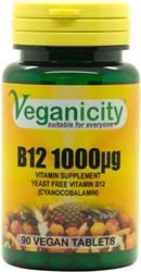 Veganicity | B12 1000ug 90 Vtabs sometimes lacking in the vegan diet and need | 90 tablet Fashion