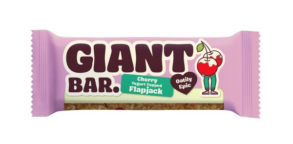 Ma Baker | Giant Bar Cherry Yogurt Topped Flapjack | 90g For Cheap