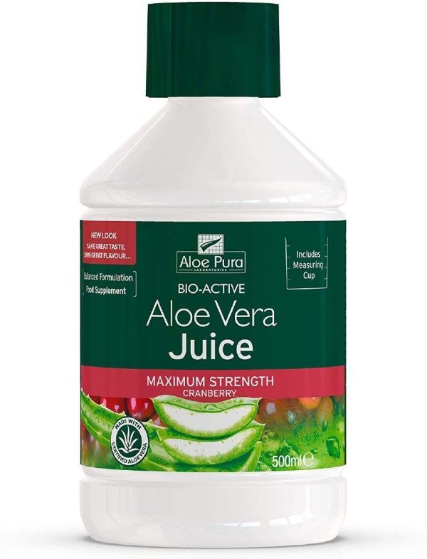 Aloe Pura | Cranberry A Vera Juice Charcoal Filtered | 500ml For Sale