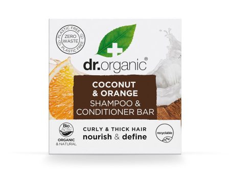 Dr Organic | Coconut Orange Shampoo & Conditioner Bar | 75g Online now