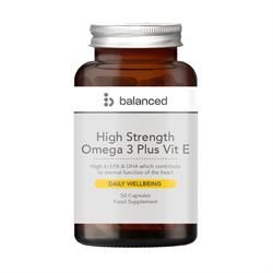 Balanced | High Strength Omega 3 + Vit E 50 Gel Caps - Reusable Bottle | 50gelcaps Fashion